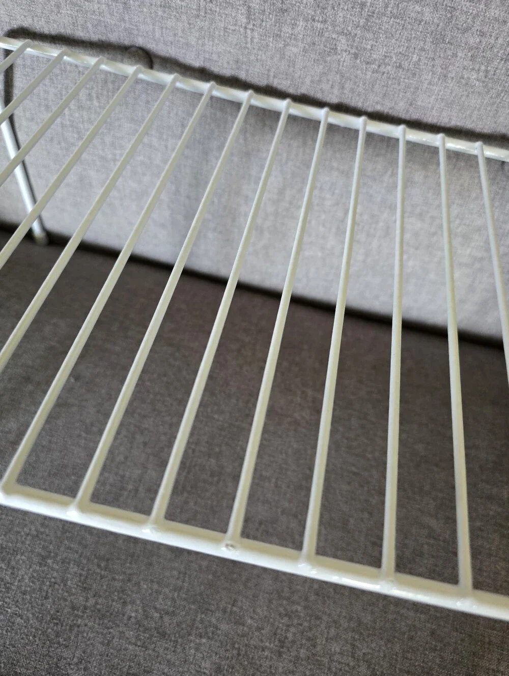 TWO White Metal Wire Shelf Organizer Organize Shelves